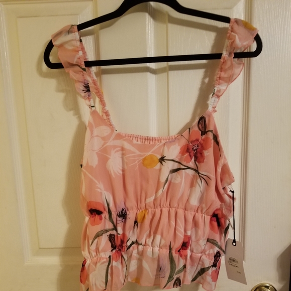 Womens Leith Ruffle crop tank top size NWT - Picture 1 of 4
